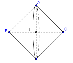 Trong không khí, nếu như tam giác ABC là tam giác vuông cân nặng bên trên A và BC có tính nhiều năm 2a, thì Khi cù tam giác ABC xung quanh cạnh BC, tớ được một khối tròn trặn xoay. Đúng hoặc sai?

